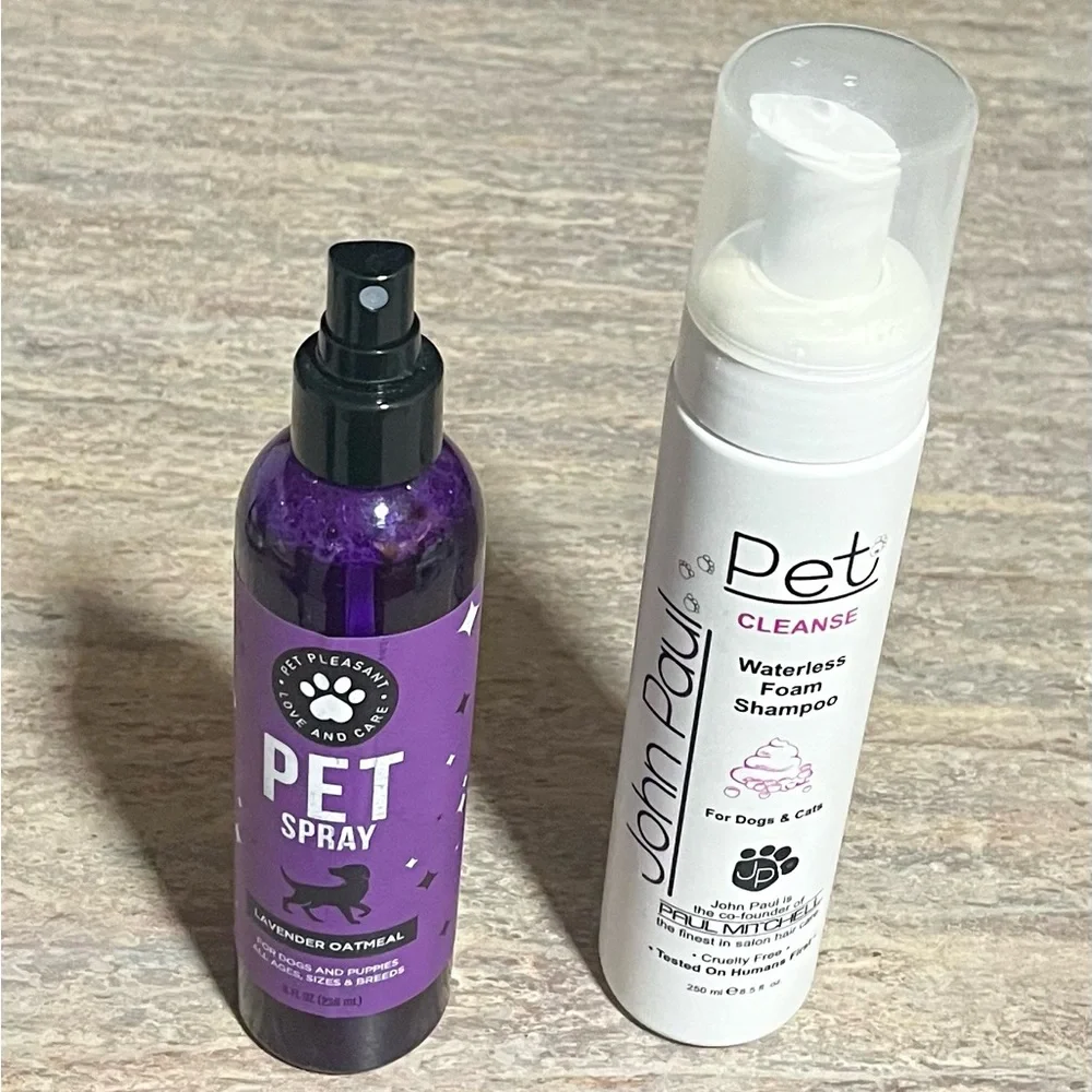 New John Paul pet cleanse waterless shampoo for pets & Lavender Oatmeal spray